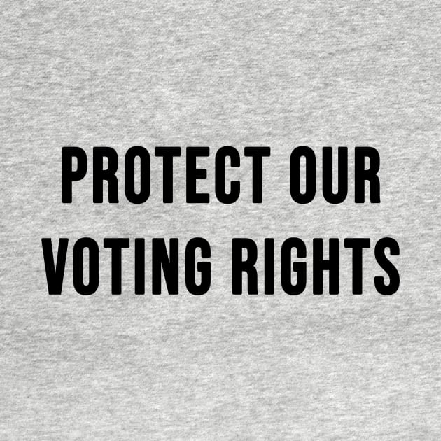 PROTECT OUR VOTING RIGHTS Equality Democracy Civil Rights by Scarebaby